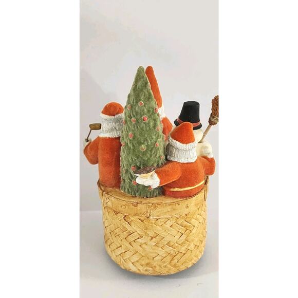 Marjolein Bastin Music Box Santa Snowman Christmas Decoration Works - Picture 5 of 7